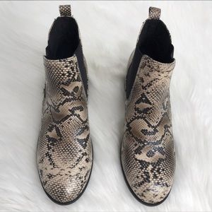 Snake skin booties